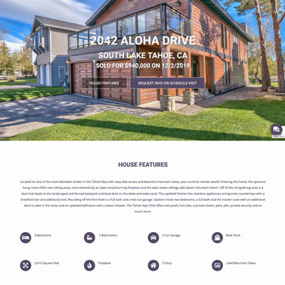 Real Estate Single Page Website