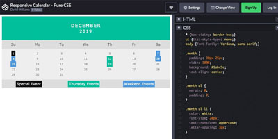 Responsive Calendar