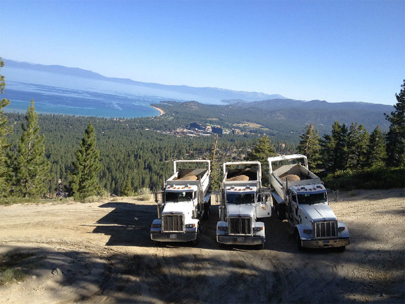 Tahoe Sand and Gravel Trucks